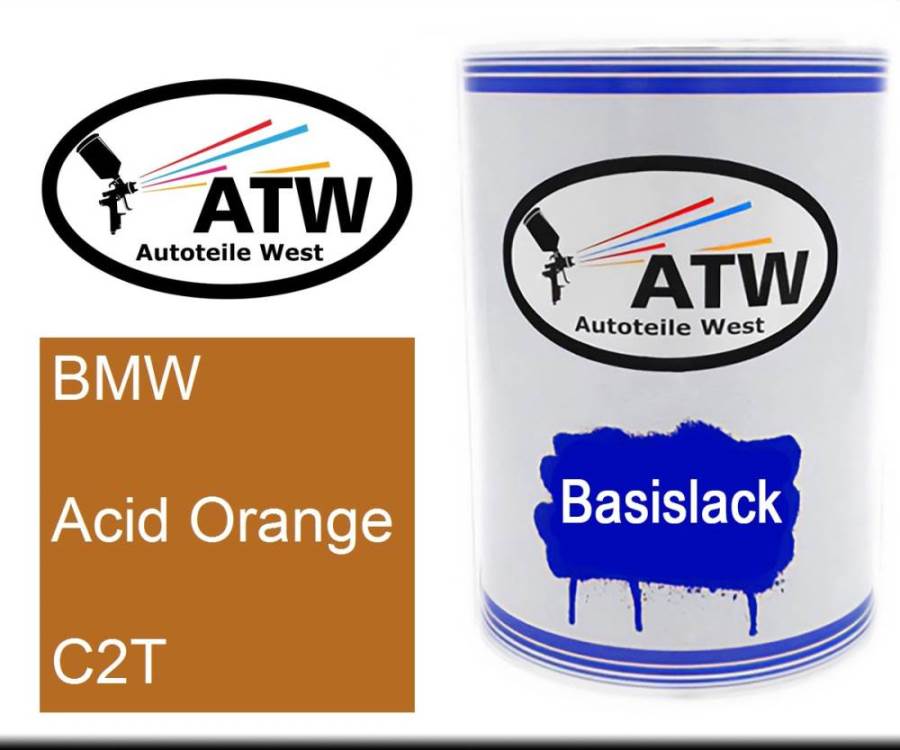 BMW, Acid Orange, C2T: 500ml Lackdose, von ATW Autoteile West.